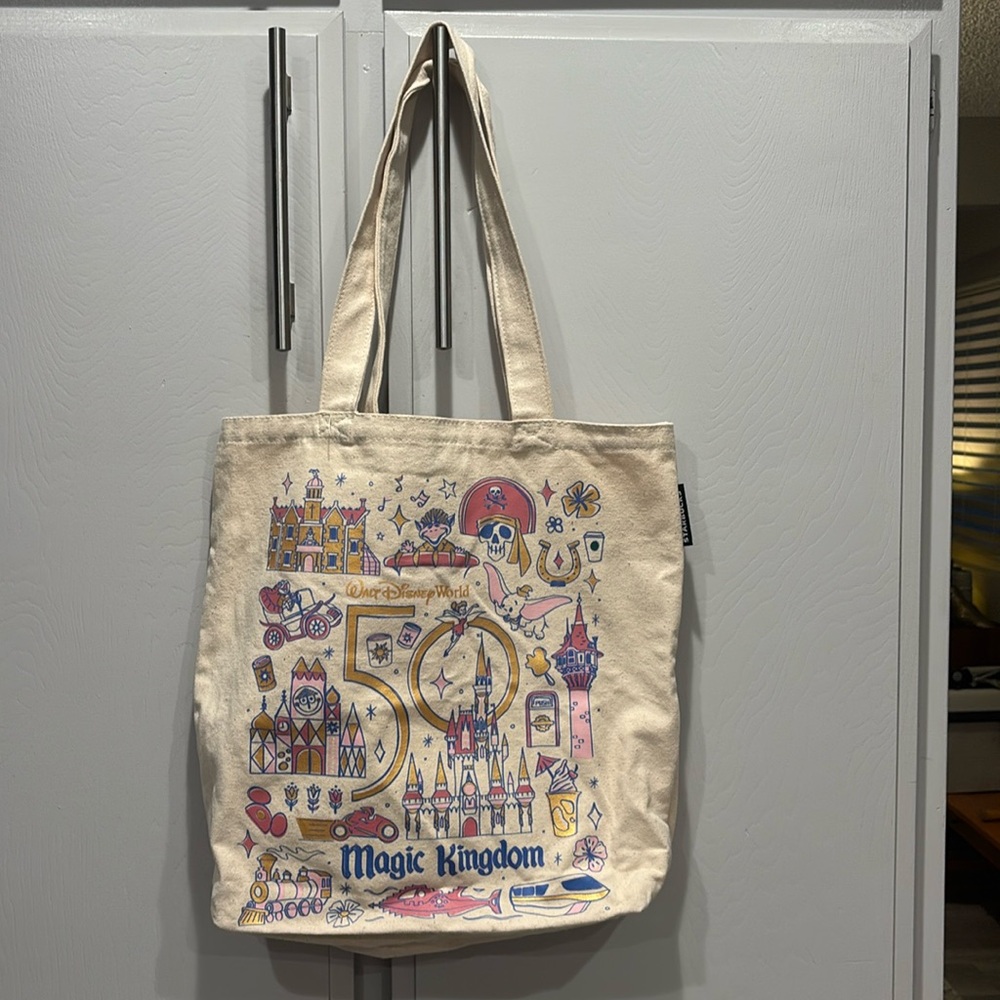 Walt Disney World Magic Kingdom 50th Anniversary Starbucks Tote Bag